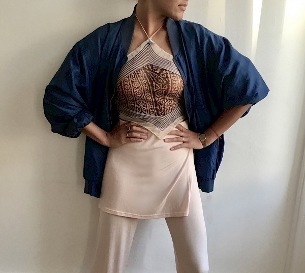 Vintage JPG Jean Paul Gaultier Top Vintage pants made in France blouson bomber silk