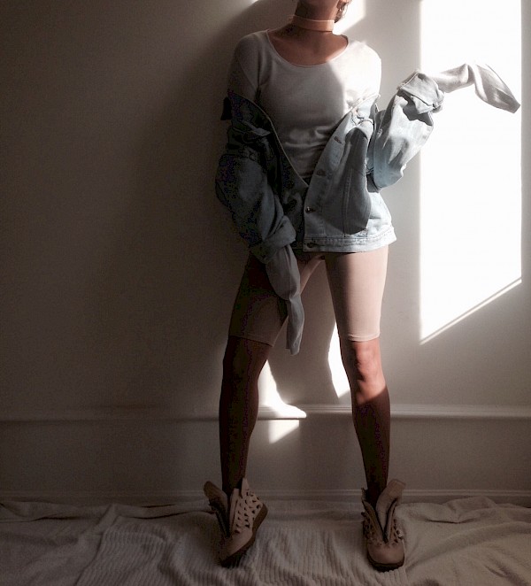 Ann demeulemeester Silk Linen knit sweater Maison Martin Margiela high top cut-out Sneakers Vintage Men Jeans Jacket