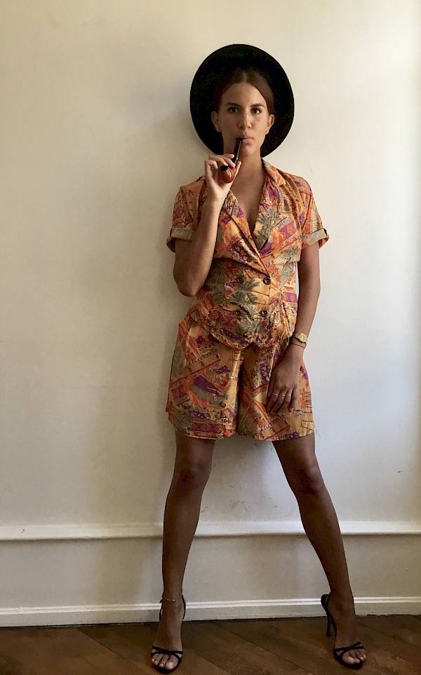 Eve Cubana Havana Cuba style vintage cigar borsalino jimmy choo two set 90s tropical jacquemus